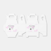 Roze waterverf harten QR Sweet zestien verjaardag Bedankdoosjes (Uitgevouwen)