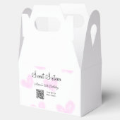 Roze waterverf harten QR Sweet zestien verjaardag Bedankdoosjes (Geopend)