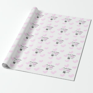 Roze waterverf harten QR Sweet zestien verjaardag Cadeaupapier