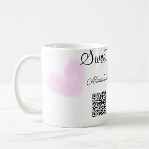 Roze waterverf harten QR Sweet zestien verjaardag Koffiemok