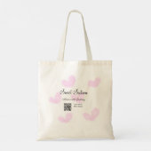 Roze waterverf harten QR Sweet zestien verjaardag Tote Bag (Achterkant)
