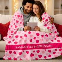 Roze Waterverf Harten Valentijns Cadeau