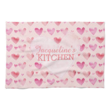 Roze Waterverf Harten Valentijnse  Keuken