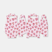 Roze Waterverf hartpatroon Bedankdoosjes (Uitgevouwen)