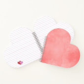 Roze waterverf hartpatroon notitieboek (Binnen)