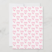 Roze Waterverf Heart Galentine's Invitation Kaart (Achterkant)