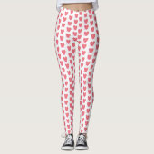 Roze Waterverf Heart Leggings (Voorkant)