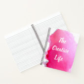 Roze waterverf het creatieve levenscitaat notitieboek (Binnen)