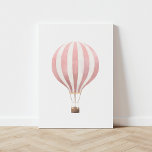 roze Waterverf heteluchtballon Canvas Afdruk<br><div class="desc">This vintage watercolor hot air balloon print is a beautiful way to decorate your nursery,  kids room,  or any travel-themed space.</div>