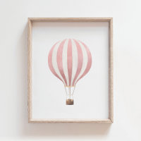 Roze Waterverf Hot Air Ballon Nursery