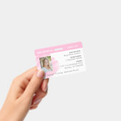 Roze Waterverf Huisonderwijs Educator ID Badge (Handheld)