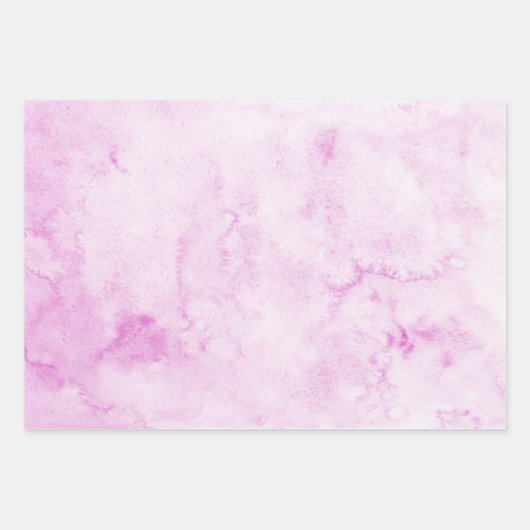 Roze Waterverf Inpakpapier Vel (Voorkant 3)