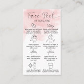 Roze Waterverf Instructies voor de behandeling van Visitekaartje (Voorkant)