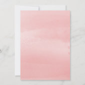 Roze Waterverf Ivory en Gold Dust 50th Birthday Kaart (Achterkant)