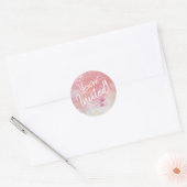 Roze Waterverf Je bent uitgenodigd Envelope Seals Ronde Sticker (Envelop)