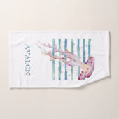 Roze Waterverf JELLYFISH Beach Coastal AVALON Bad Handdoek (Handdoek)