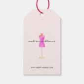 Roze Waterverf Jurk Mannequin Boutique II Cadeaulabel (Voorkant)