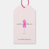 Roze Waterverf Jurk Mannequin Boutique II Cadeaulabel (Achterkant)