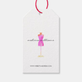 Roze Waterverf Jurk Mannequin Mode Boutique Cadeaulabel