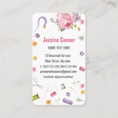 Roze Waterverf Jurk Mannequin Visitekaartje (Achterkant)