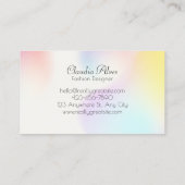 Roze Waterverf Jurk Mode Designer Visitekaartje (Achterkant)