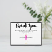 Roze waterverf jurk paspop Poshmark Dank je wel Briefkaart (Staand voorkant)