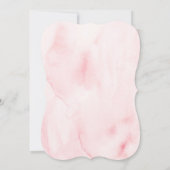 Roze Waterverf kalligrafie Bieden de data op Kaart (Achterkant)