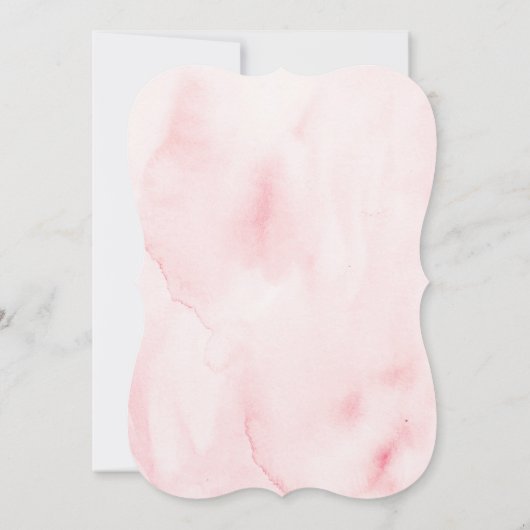 Roze Waterverf kalligrafie Bieden de data op Kaart (Achterkant)