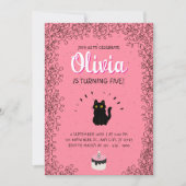 Roze Waterverf kattenverjaardag Kaart