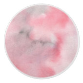 Roze Waterverf Keramische Knop (Voorkant)