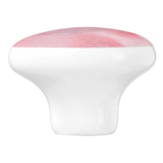 Roze Waterverf Keramische Knop (Zijkant)