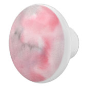 Roze Waterverf Keramische Knop (Rechts)