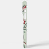 Roze waterverf Kerst bloemige monogram hoes- Case-Mate iPhone Case (Achterkant / Links)