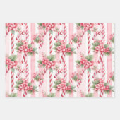 Roze waterverf kerst inpakpapier vel (Voorkant 2)