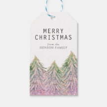 Roze Waterverf kerstboom artistieke cadeautjes Lab