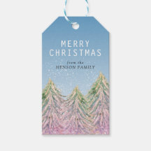 Roze Waterverf kerstboom