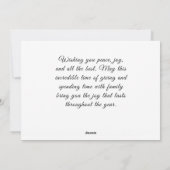 Roze Waterverf kerstboom Kunstfoto-ingang Feestdagenkaart (Achterkant)