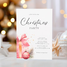 Roze Waterverf Kerstfeest