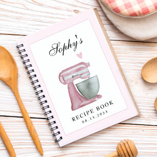 Roze Waterverf Keuken Receptenboek Notitieboek