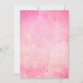 roze Waterverf Kijk naar Black Bat Mitzvah Kaart (Achterkant)