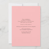 Roze Waterverf Klasse van 2025 Foto Afstuderen Aankondiging (Achterkant)