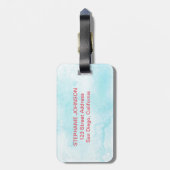 Roze Waterverf Kleine Koe Bagagelabel (Achterkant verticaal)