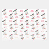 Roze Waterverf Kleine Koe Inpakpapier Vel (Voorkant 2)