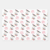 Roze Waterverf Kleine Koe Inpakpapier Vel (Voorkant)