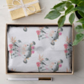 Roze Waterverf Kleine Koe Tissuepapier (Geschenk)