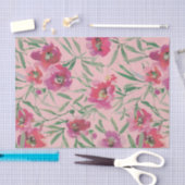 Roze Waterverf Kloeiing bloemen bloemen Tissuepapier (Craft)