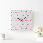 Roze Waterverf klok (Huis)