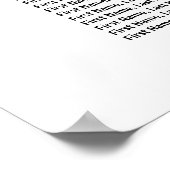 Roze Waterverf Kloof 14-Tabel Zitplaatje Poster (Hoek)