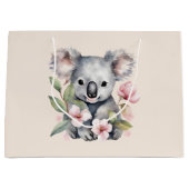 Roze Waterverf Koala Beer Groot Cadeauzakje (Voorkant)