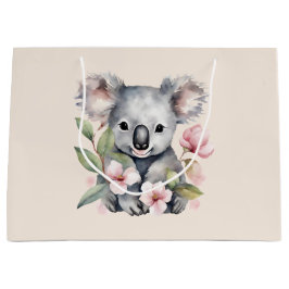 Roze Waterverf Koala Beer Groot Cadeauzakje